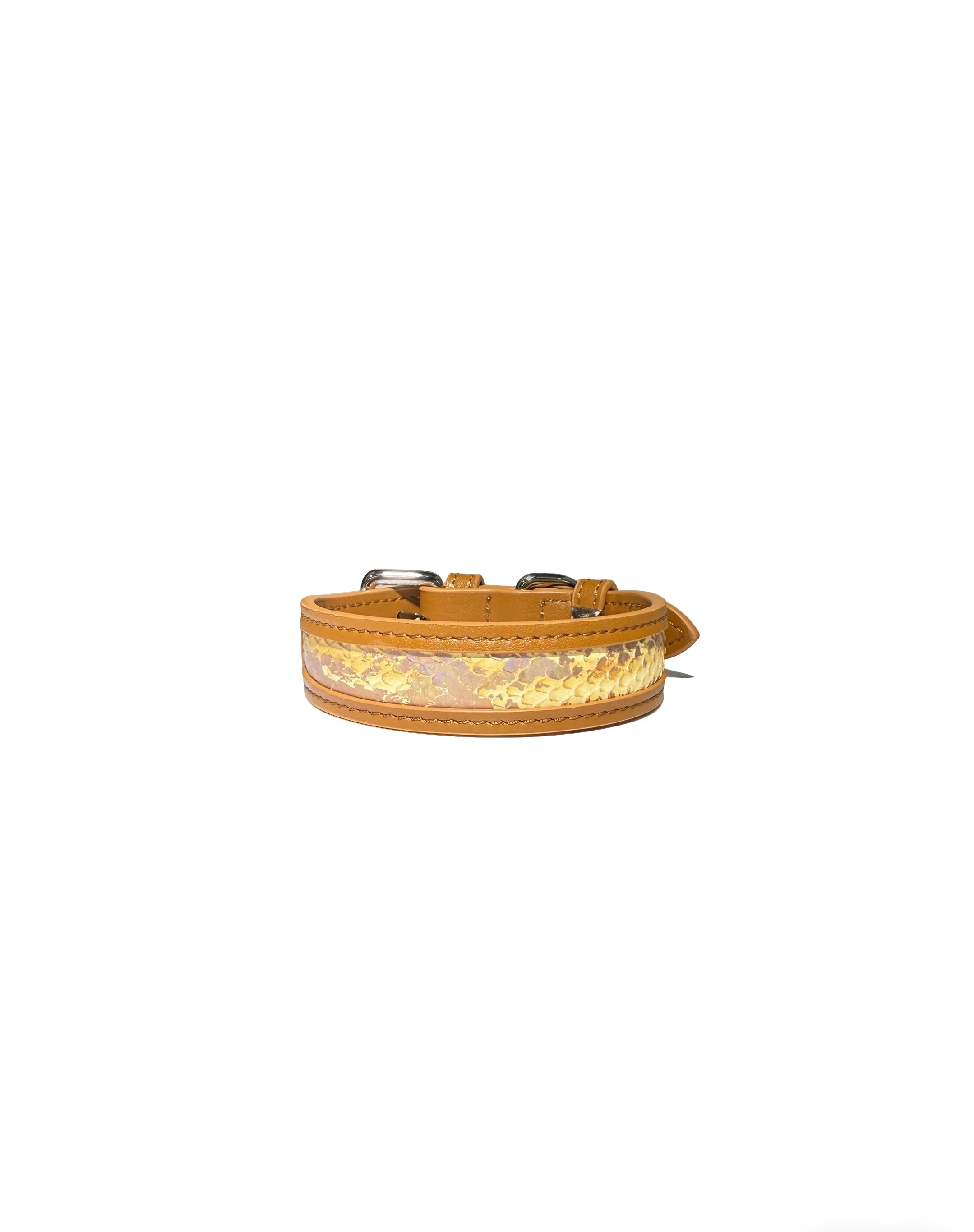Haute Couture Knife-cut Snake Pattern Collar