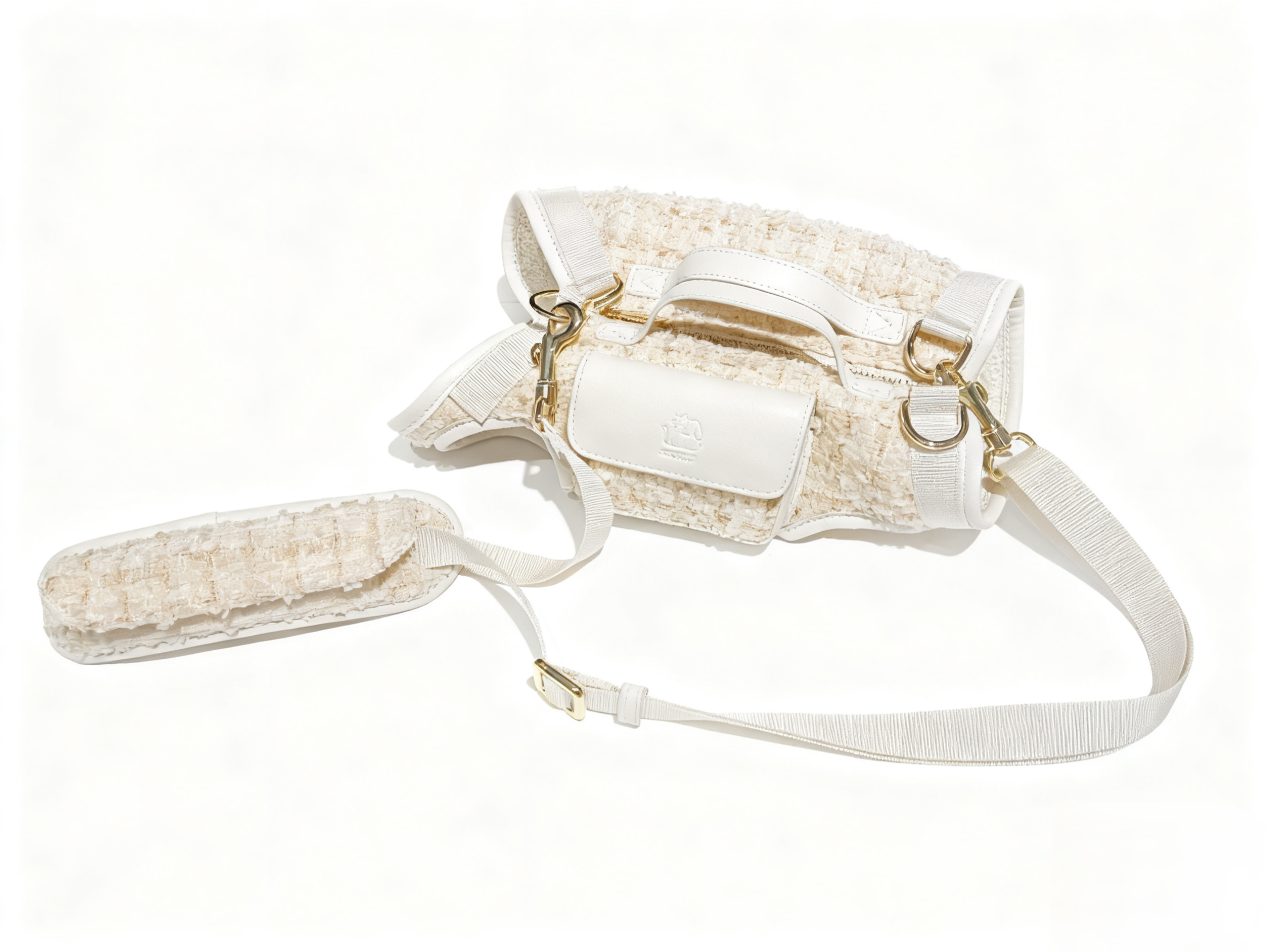 Tweed woven Shoulder Horizontal Bag