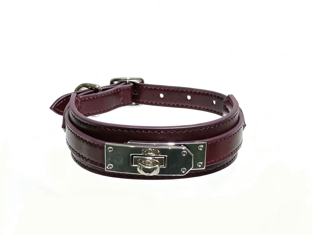 Grain Genuine Leather Haute Couture Collar