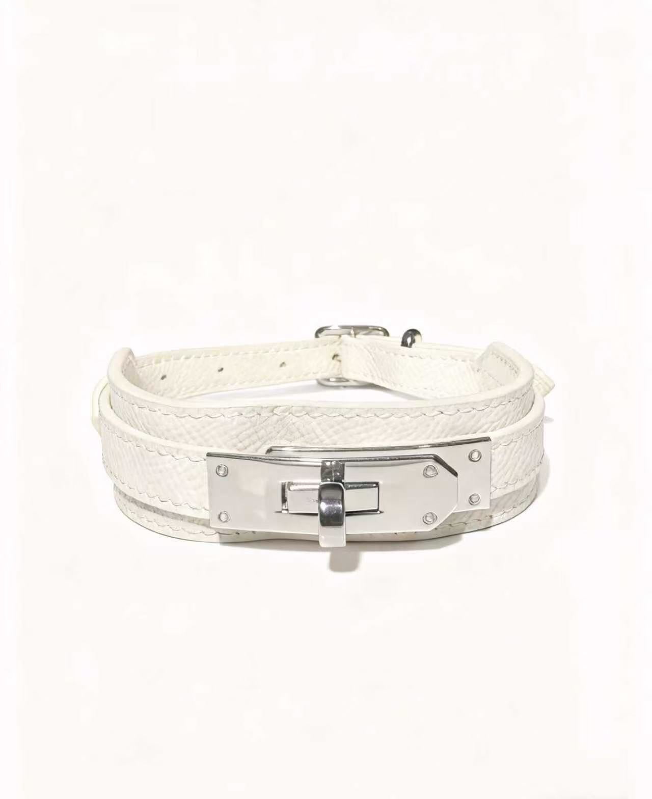 Grain Genuine Leather Haute Couture Collar