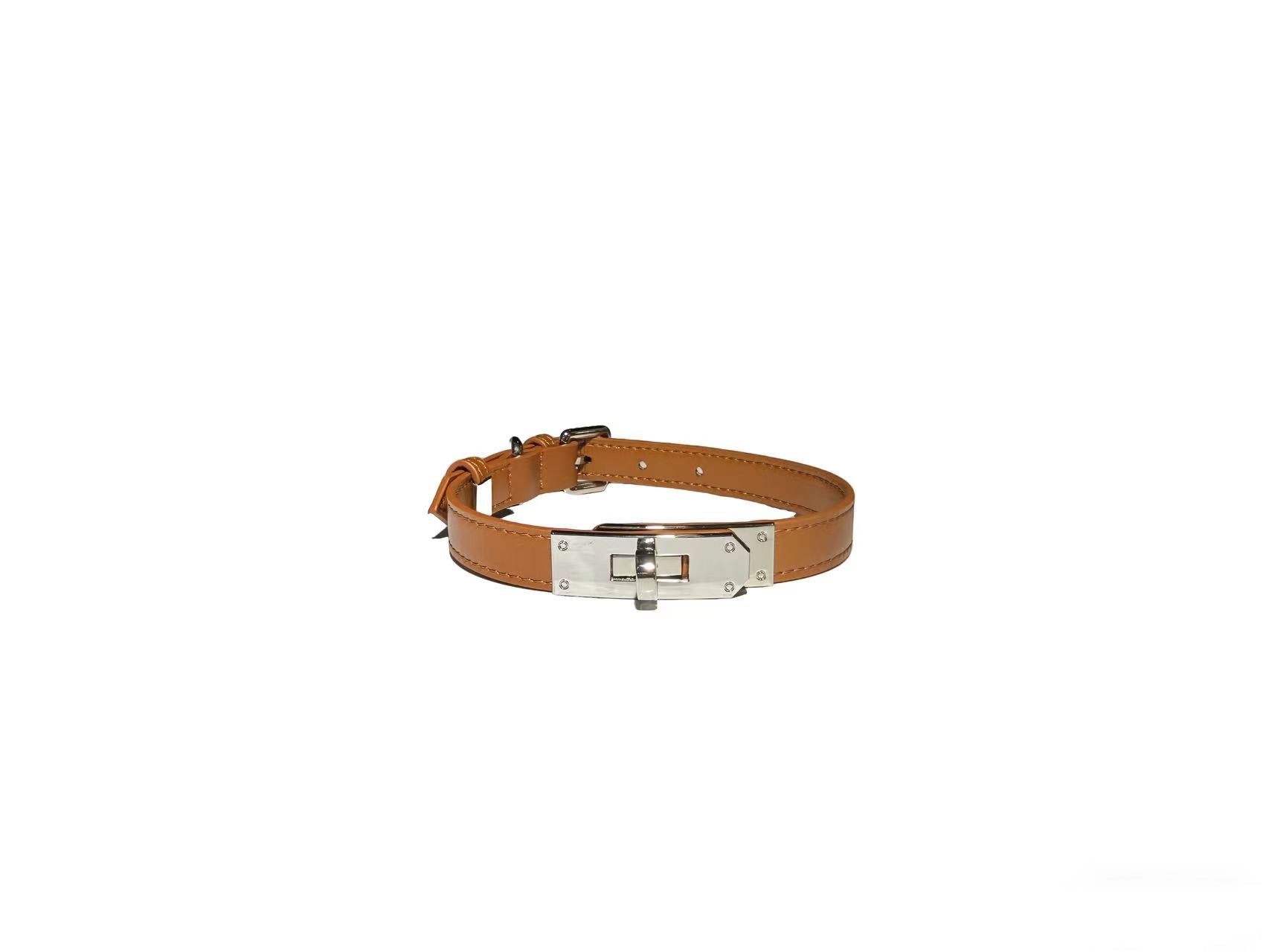 Vegetable-tanned Genuine Leather Collar