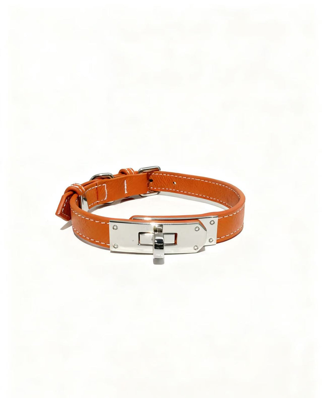 Palm Pattern Genuine Leather Collar