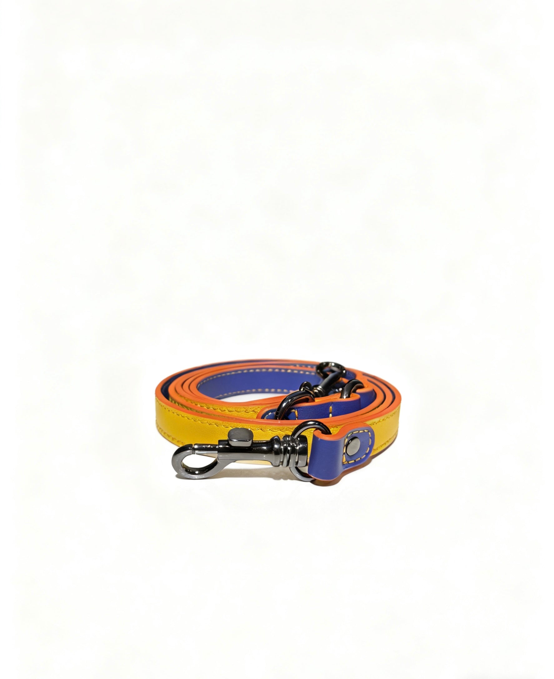 Dual-color Contrast Genuine Leather Leash