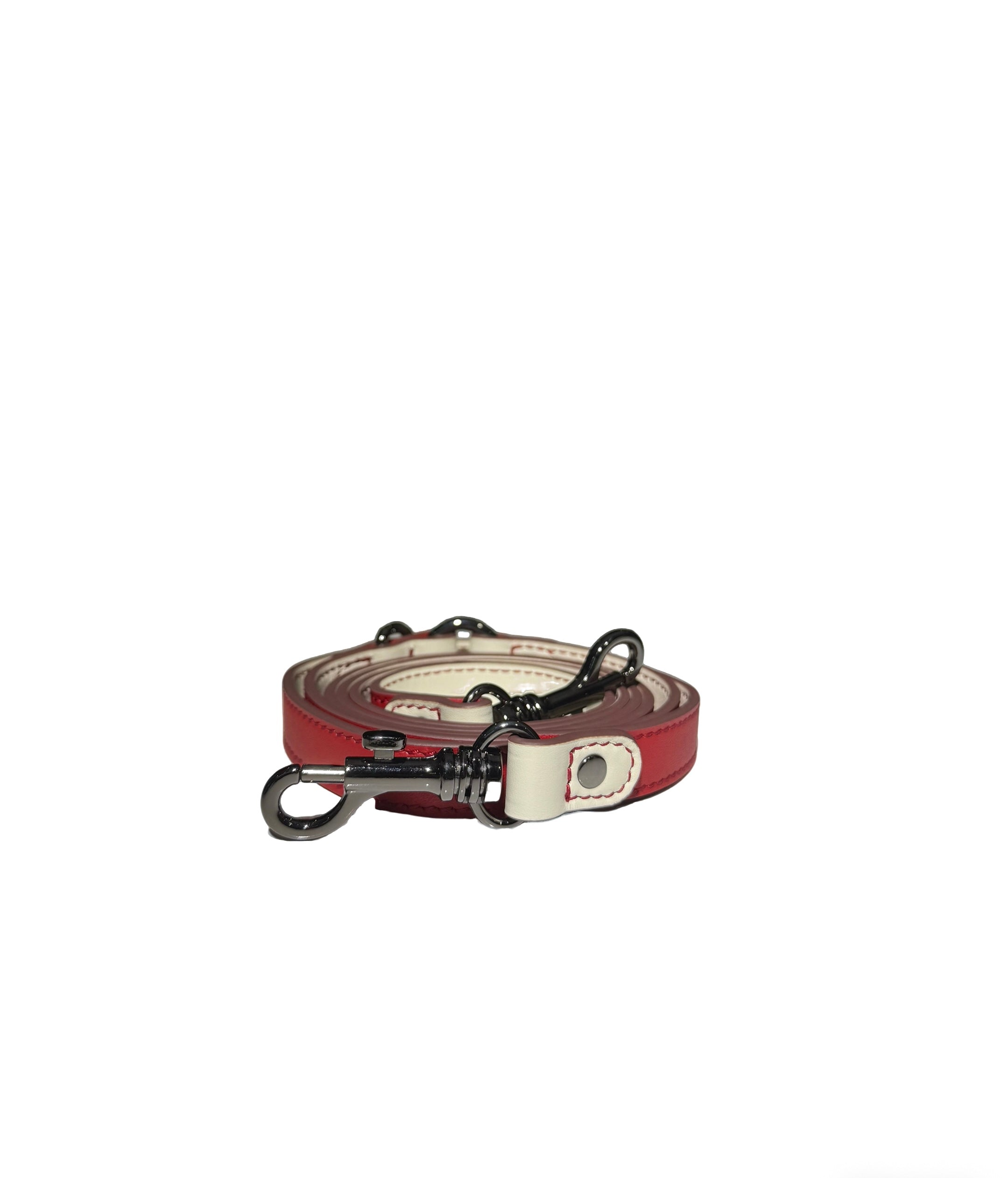 Dual-color Contrast Genuine Leather Leash