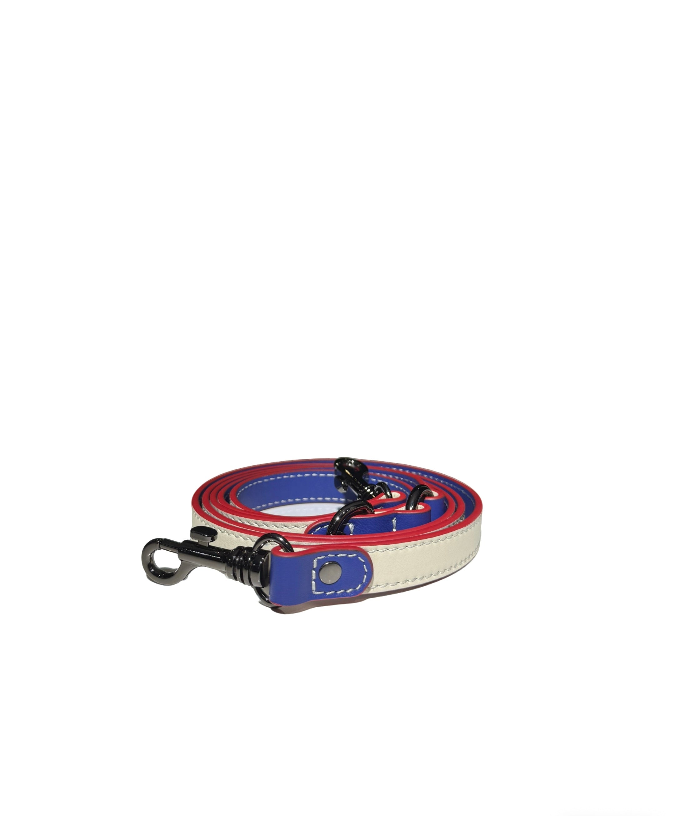 Dual-color Contrast Genuine Leather Leash
