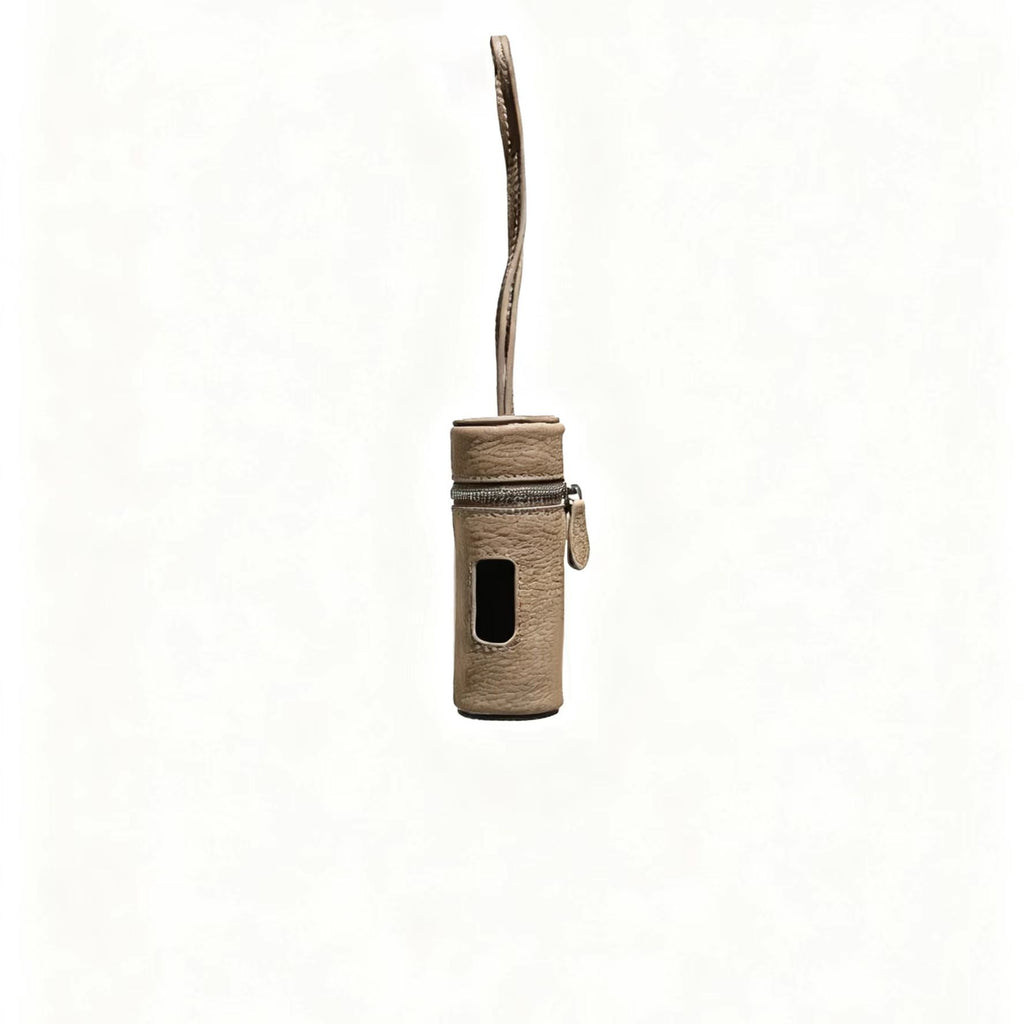 Genuine Leather Palm Pattern Poop Bag Holder