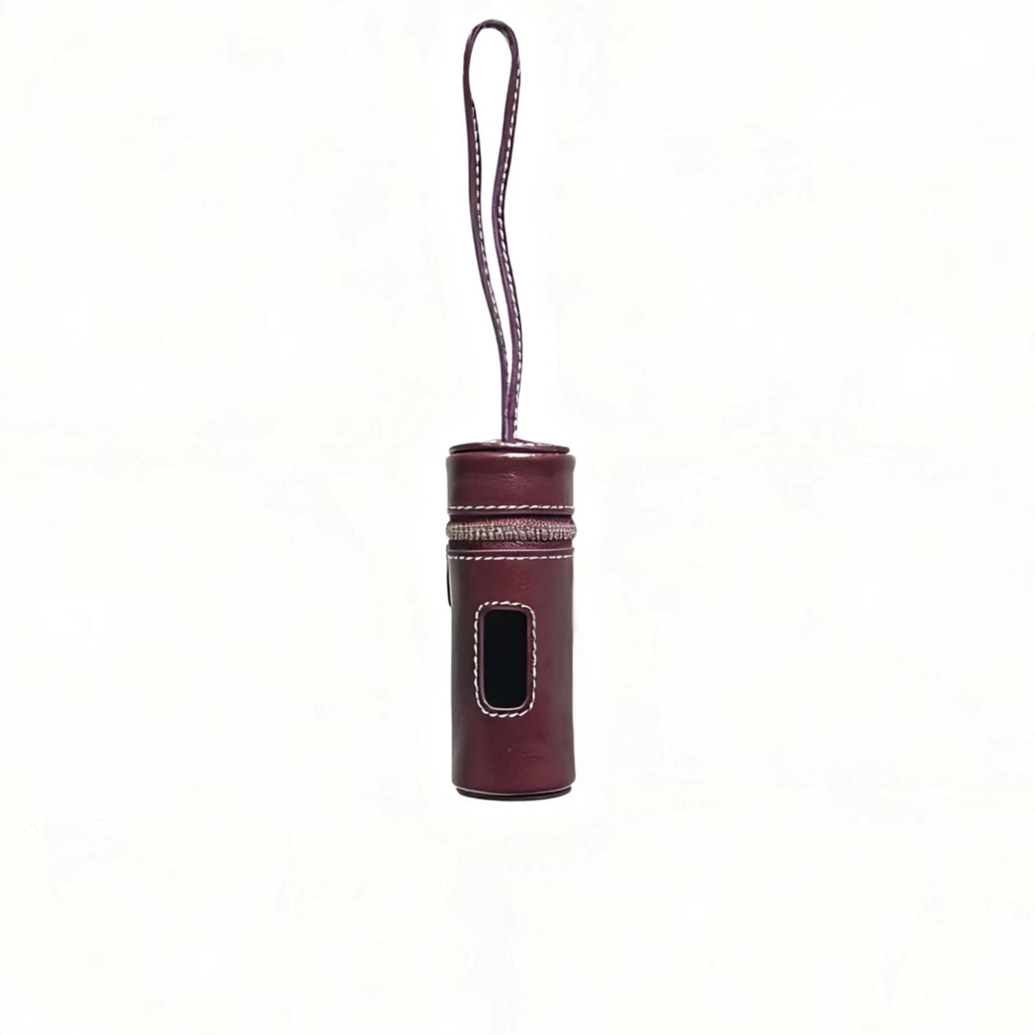 Genuine Leather Palm Pattern Poop Bag Holder