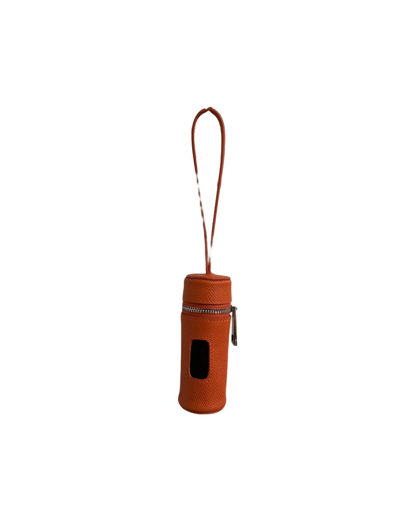 Genuine Leather Palm Pattern Poop Bag Holder