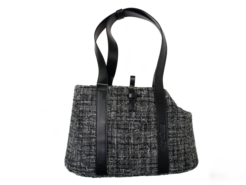 Tweed woven Pet Outing Bag