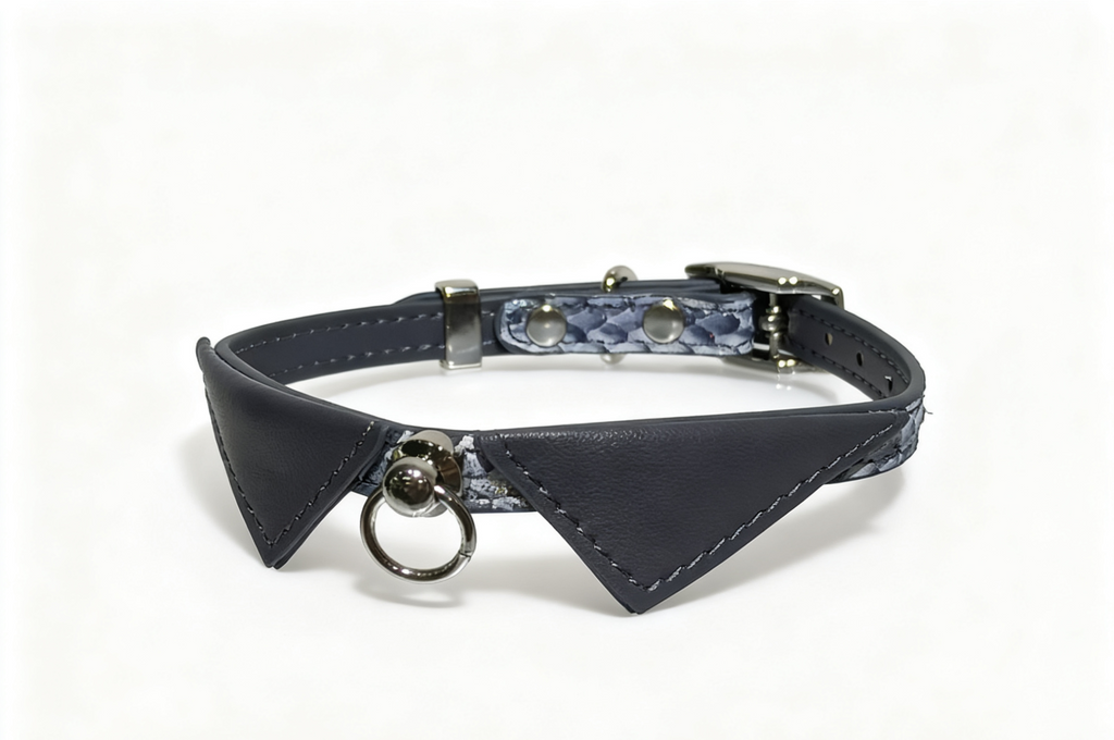 Haute Couture Knife-cut Snake Pattern Sequin Collar